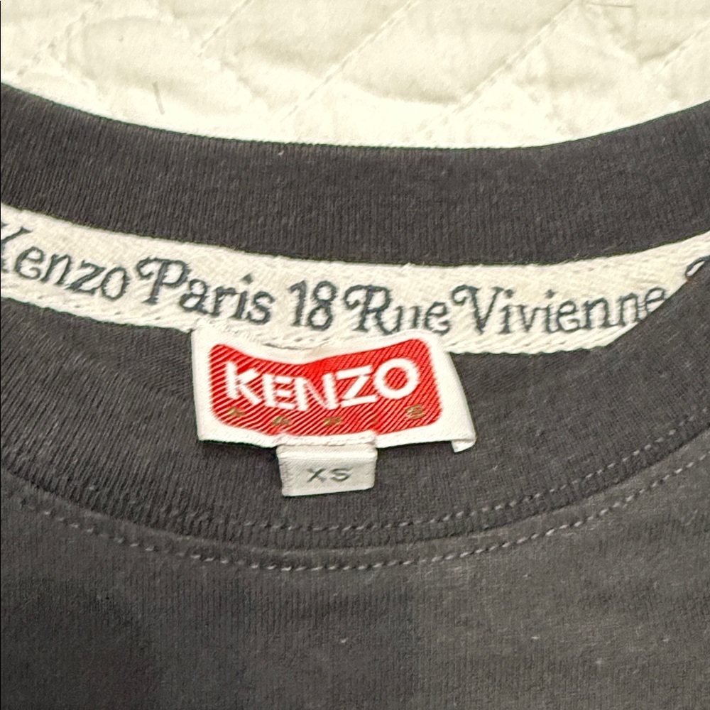 Kenzo Black Tee with White Logo (Oversized) - Picture 2 of 4